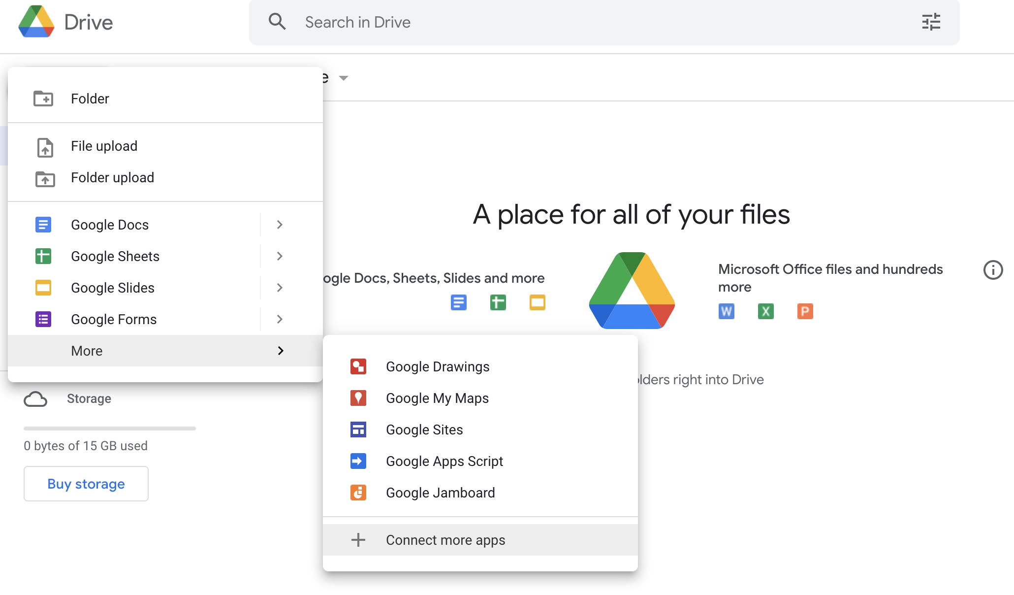 在 Google Drive 連結更多應用